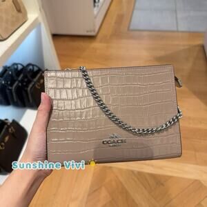 NWT COACH Coach Shoulder Bag CR237 Leather Silver Stone